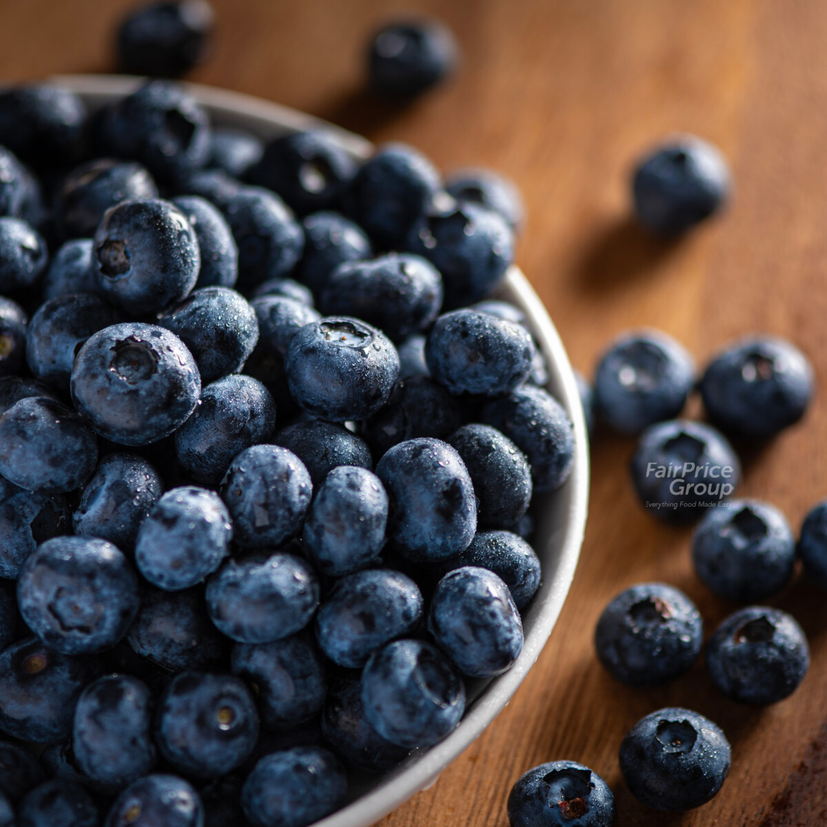 Punnet of fresh blueberries at FairPrice