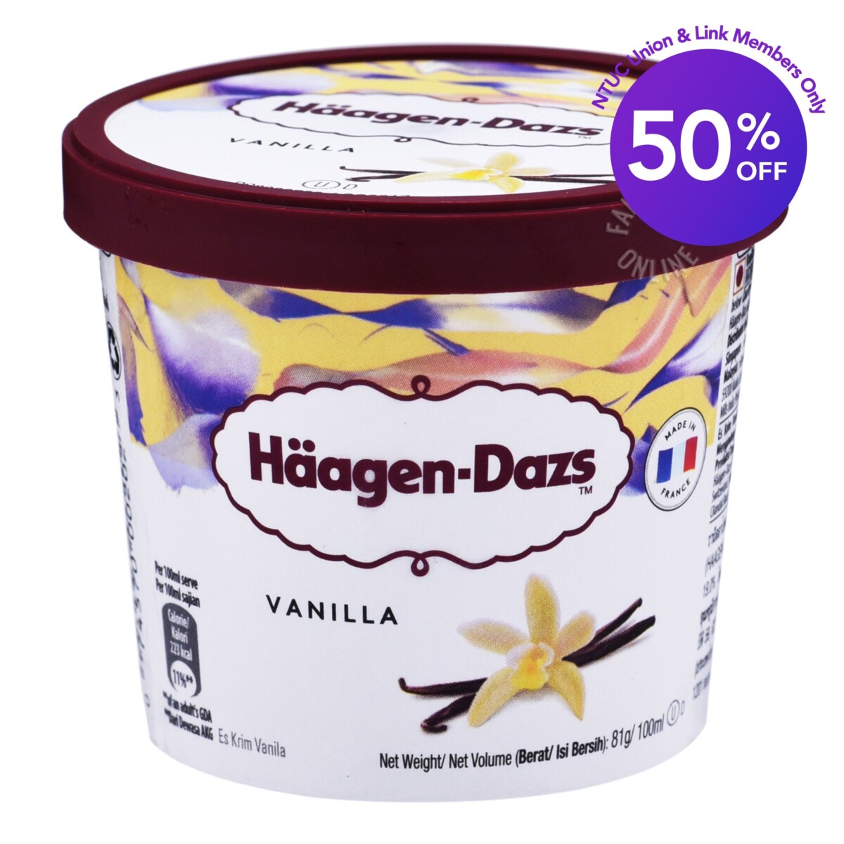 Häagen-Dazs Mini Cup 100ml on FairPrice 50 per cent member offer