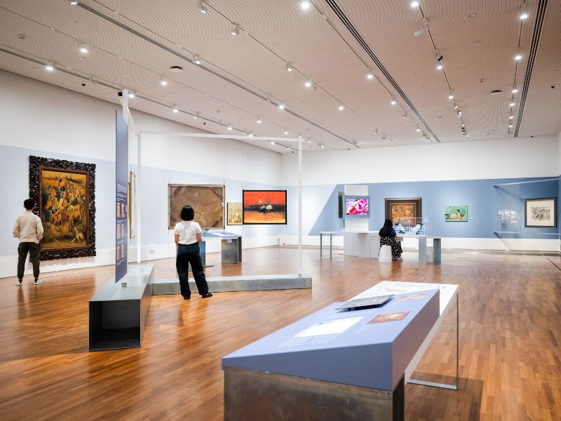 Installation view, Cheong Soo Pieng_ Layer by Layer, National Gallery Singapore, 2024