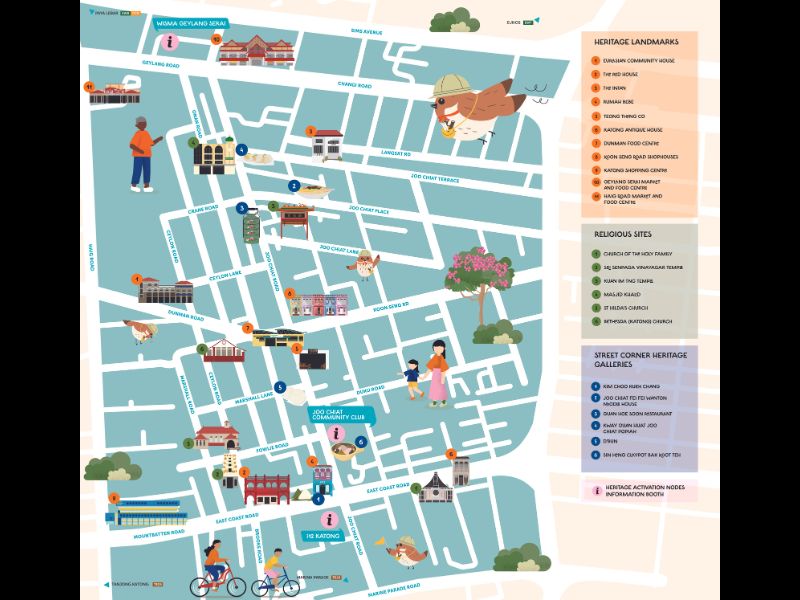Heritage Activation Node @ Katong-Joo Chiat map (Courtesy of National Heritage Board)