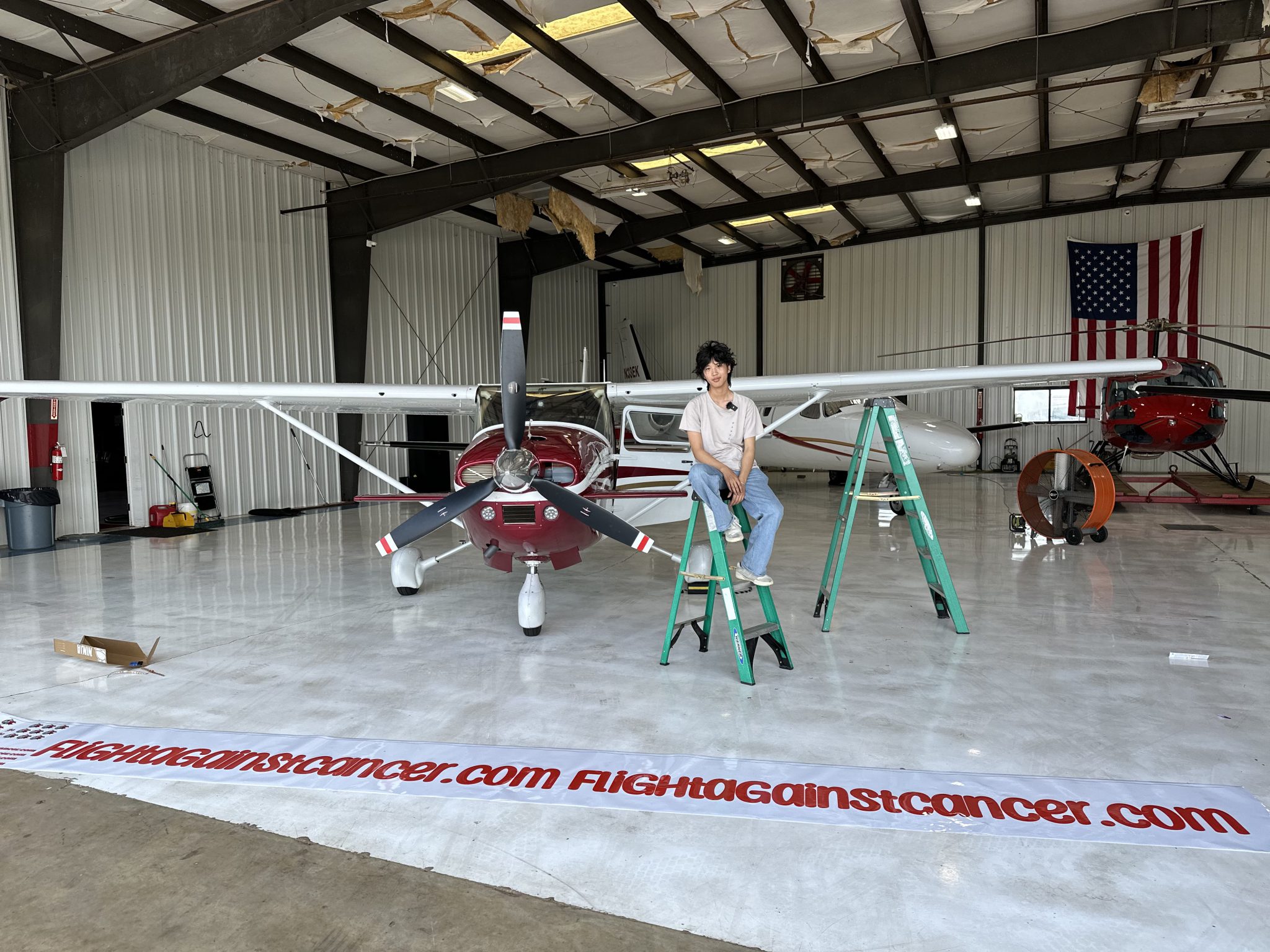 Preparing the plane