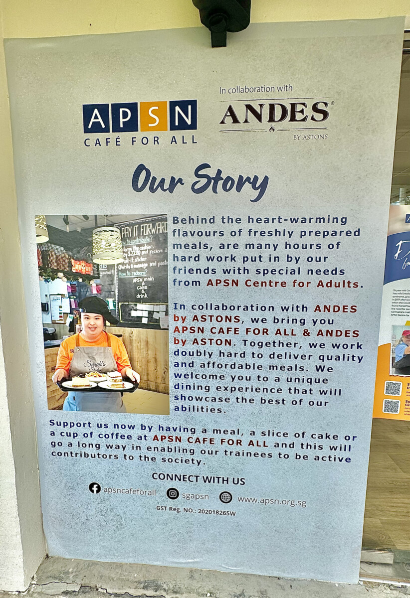 Looking forward to the food prepared by the trainees at APSN, in support by Andes by Astons