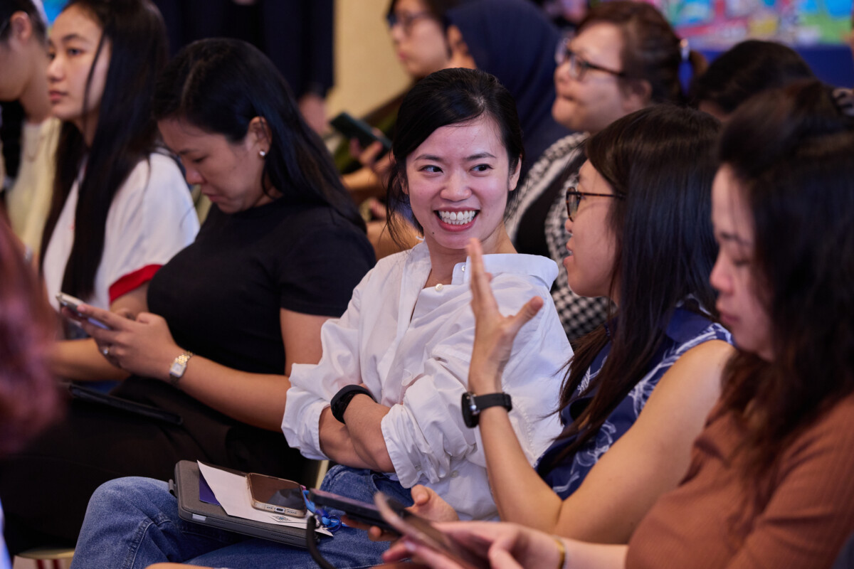 Teens and parents exploring online safety at Meta Digital Dialogue IRL Singapore