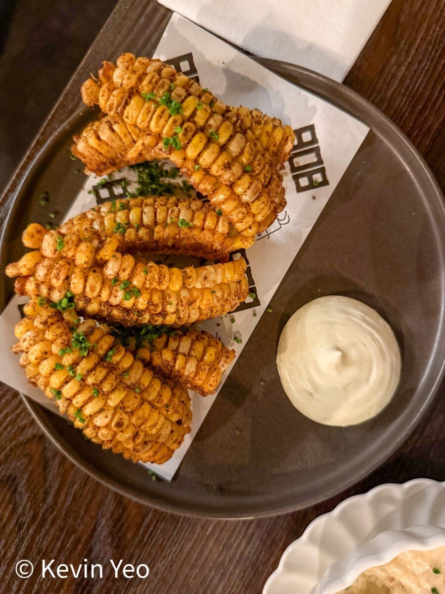 Corn ribs with curry-kombu spice and lime mayo at 808 Eating House Joo Chiat