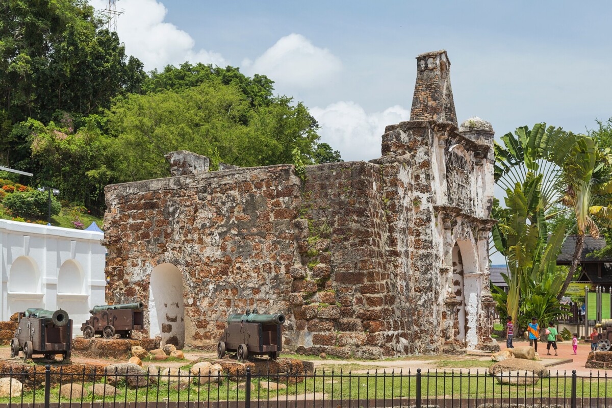 A Famosa fort gate on a Malacca weekend getaway