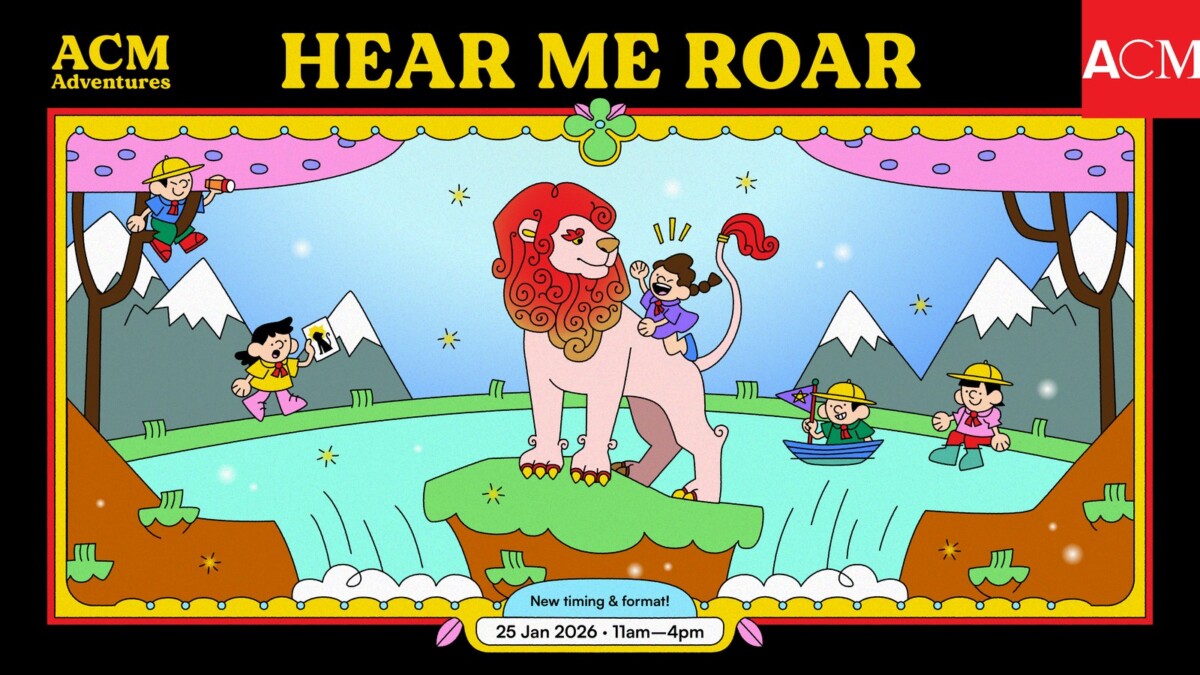 ACM Adventures Hear Me Roar official programme key art with pink lion
