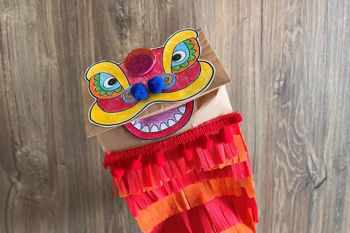 Children lion puppet craft activity at Asian Civilisations Museum