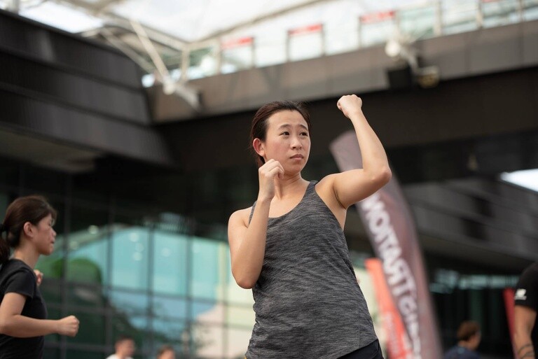 An ActiveSG group fitness class funded using ActiveSG credits