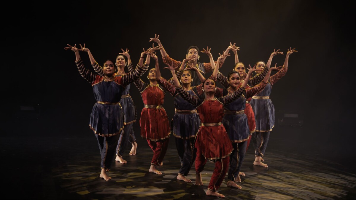 Agápe performance artwork showing its dance and orchestral collaboration, supporting view 1