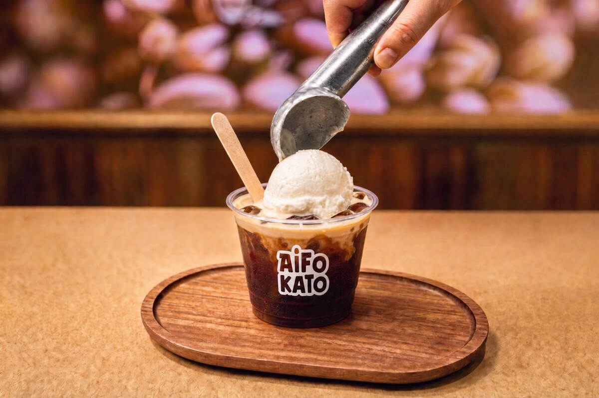 AiFOKATO's new Gelato Shakerato, Italian style espresso shaken over ice and finished with gelato