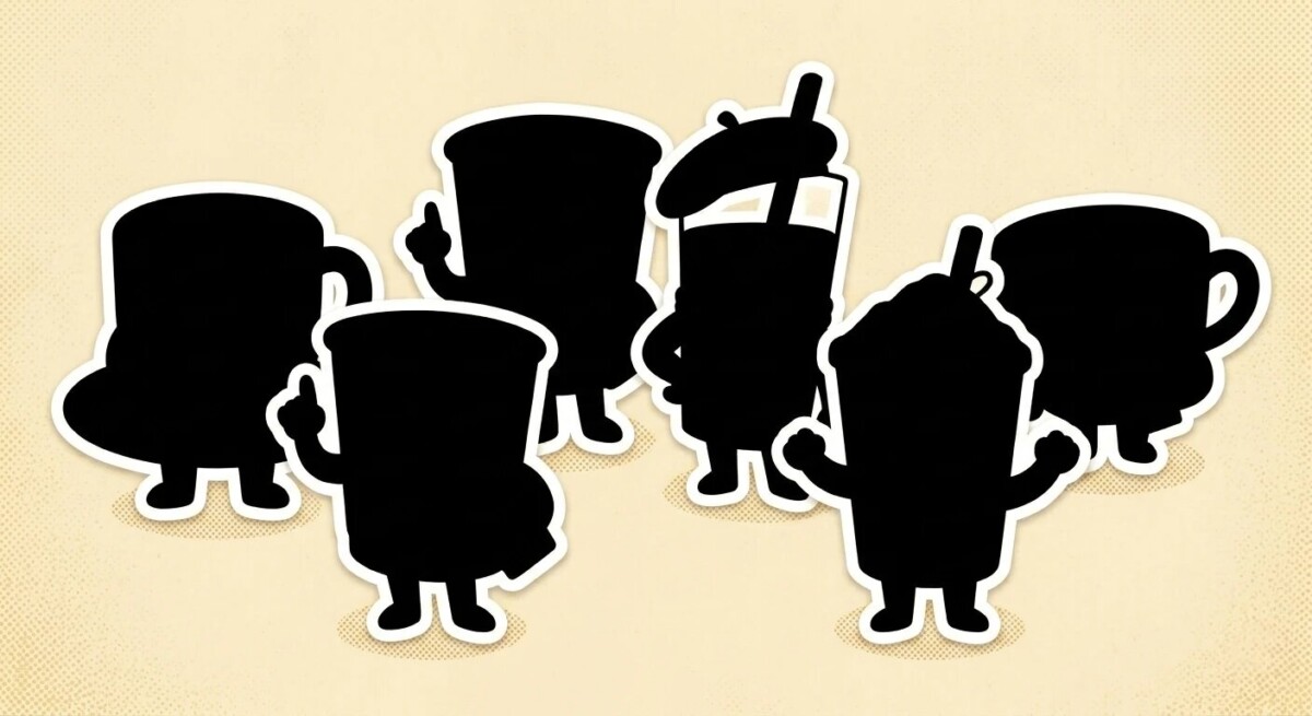 AKG Singapore Which Kopitiam Drink Are You career quiz key visual showing six kopitiam drink persona silhouettes