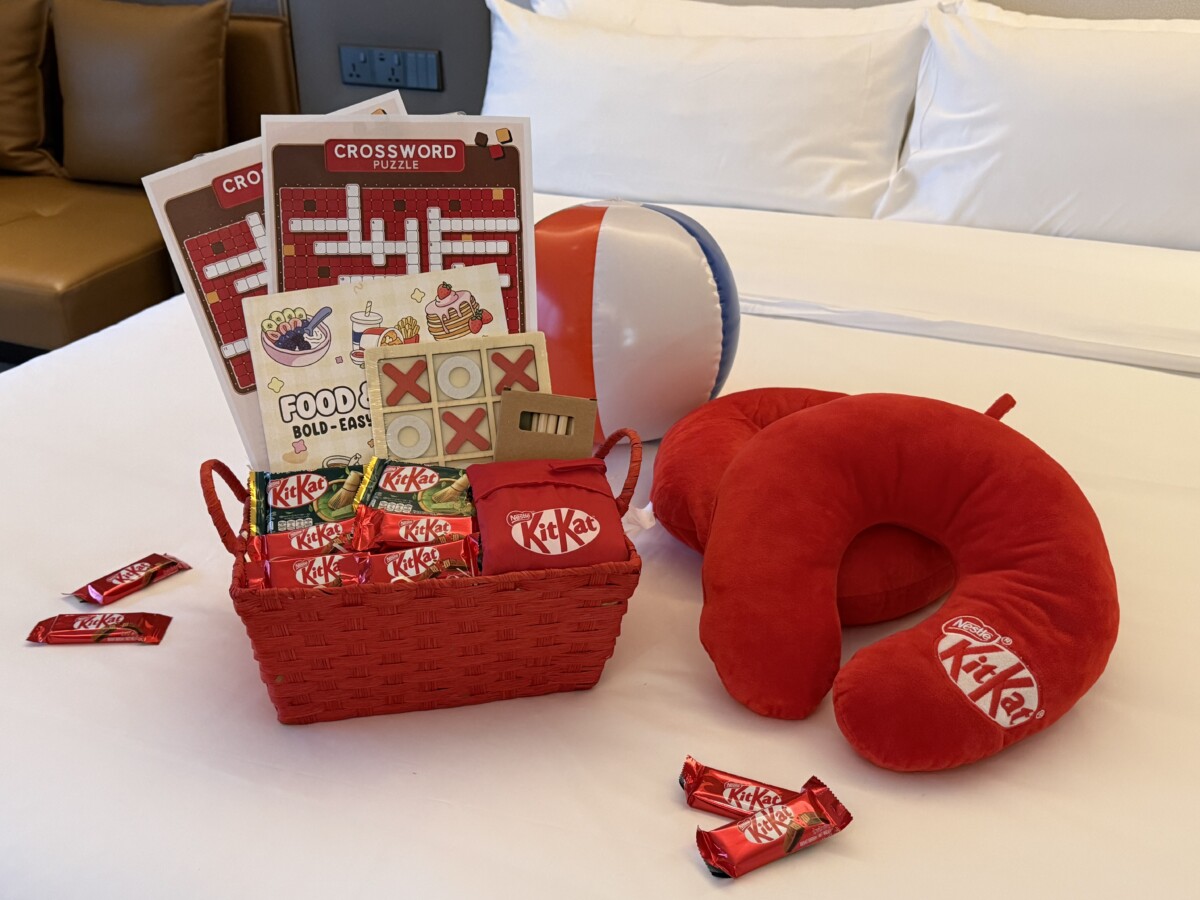KITKAT® room amenities as part of the Sweet Escape stay package at Amara Singapore