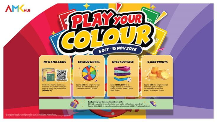 Colour Coding Drawing Mall rewards: SFE$ draws, PLQ Plus$, AMK Hub spins | LBRD