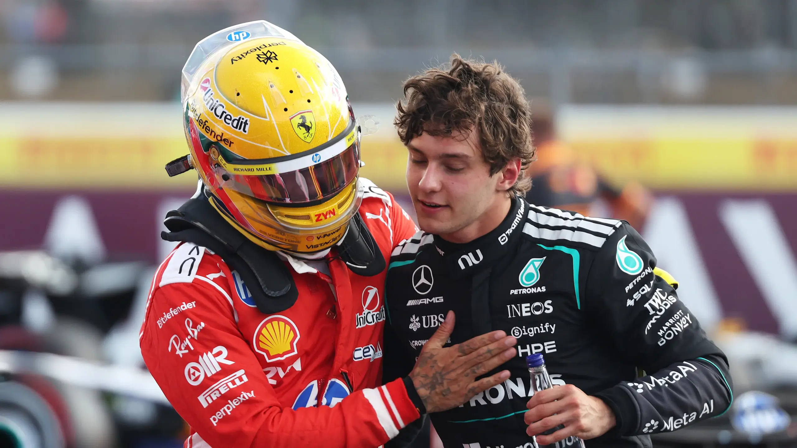 Kimi Antonelli in Mercedes at Silverstone
