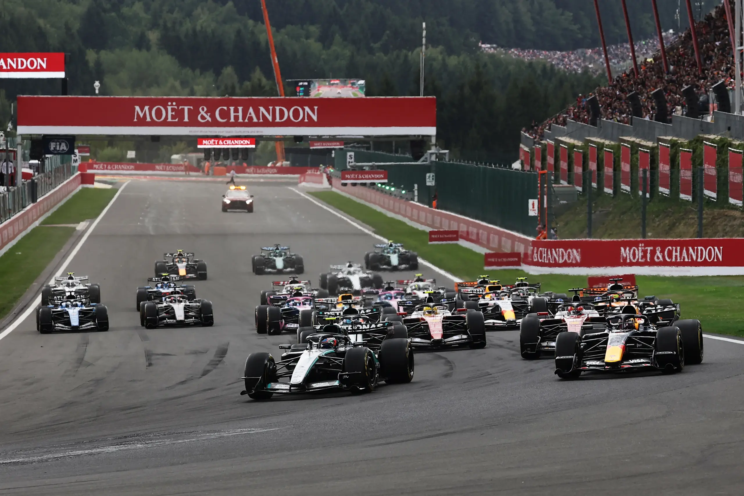 Antonelli leads the Belgian Grand Prix 2026 at Spa