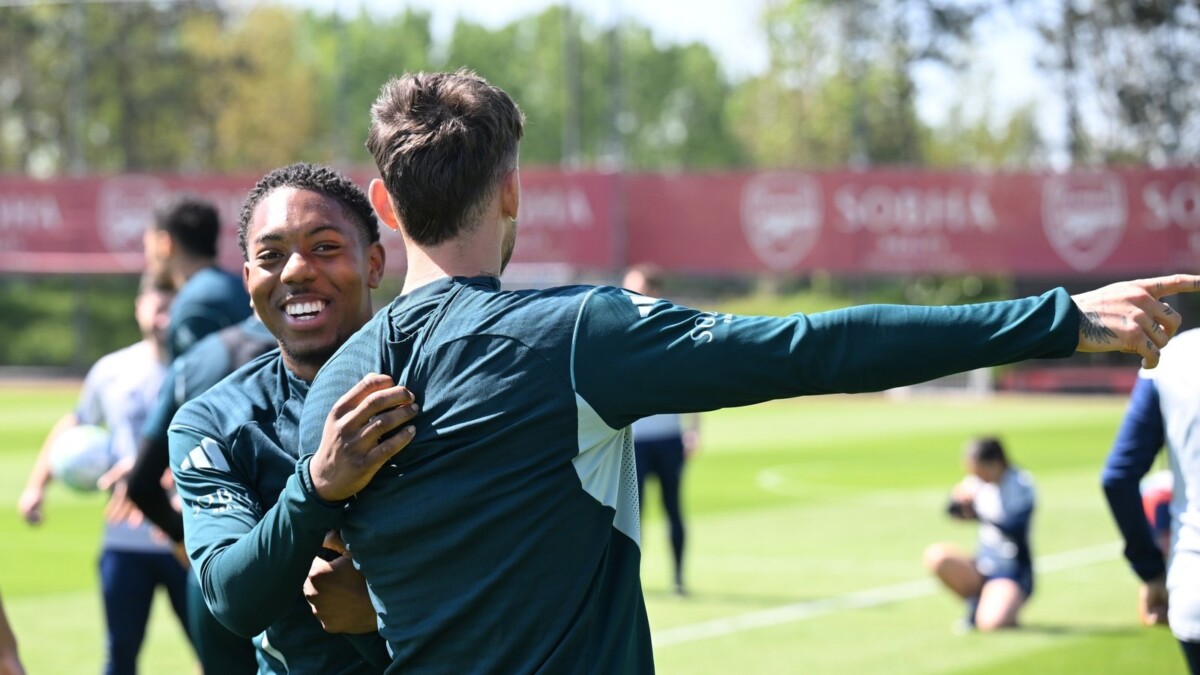 Arsenal vs Fulham: Gunners in training at London Colney before the Emirates clash
