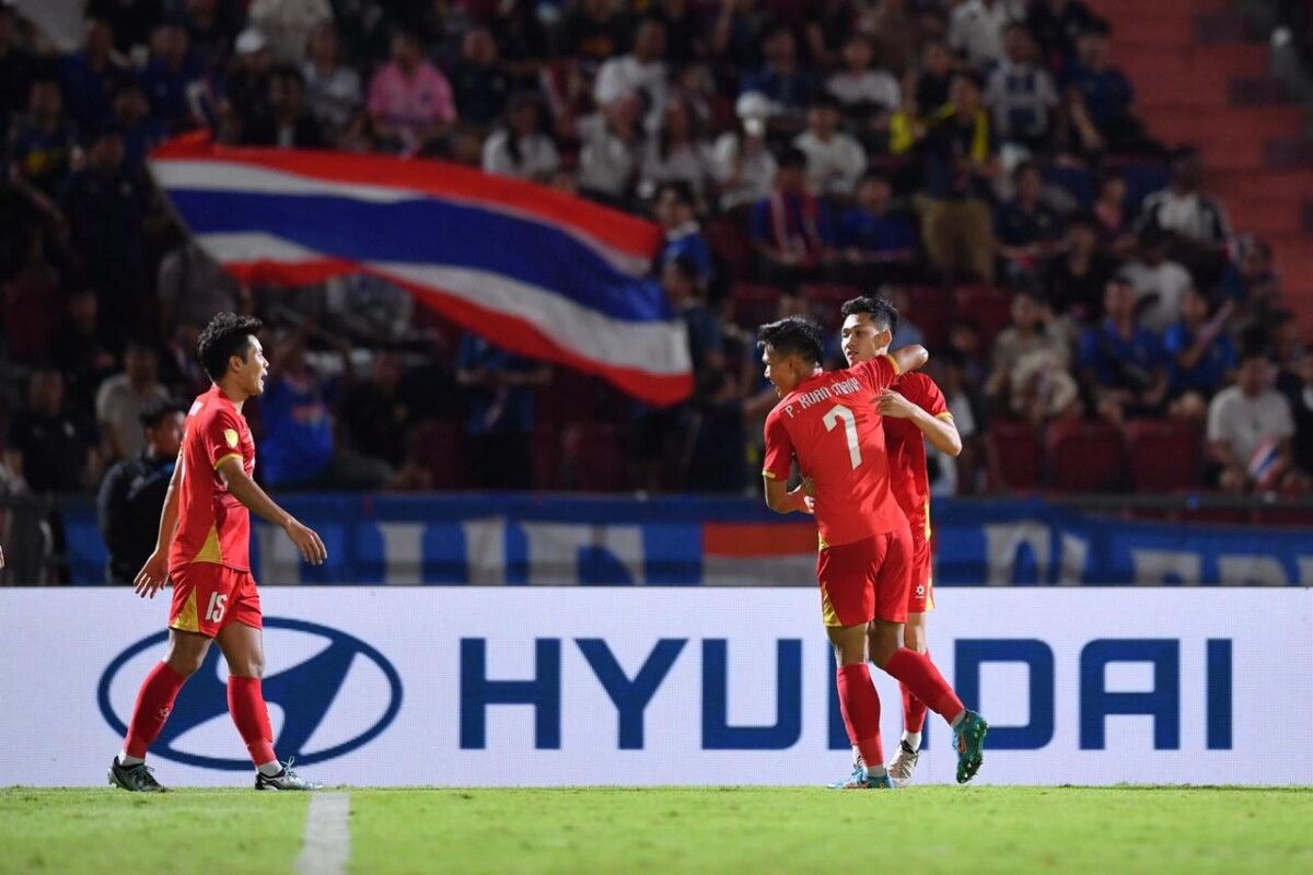 ASEAN Hyundai Cup 2026 final first leg Thailand versus Vietnam at Rajamangala Stadium