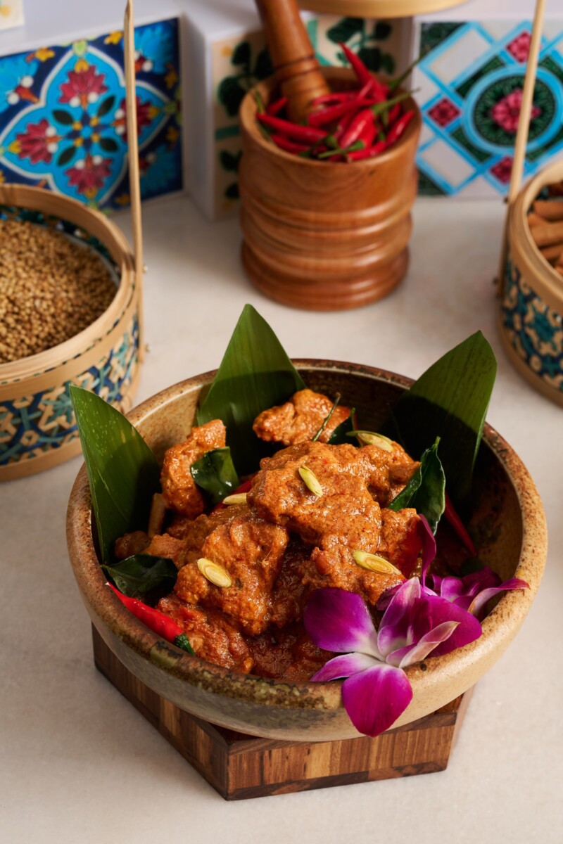 Peranakan buffet dishes at Asian Market Cafe Fairmont Singapore