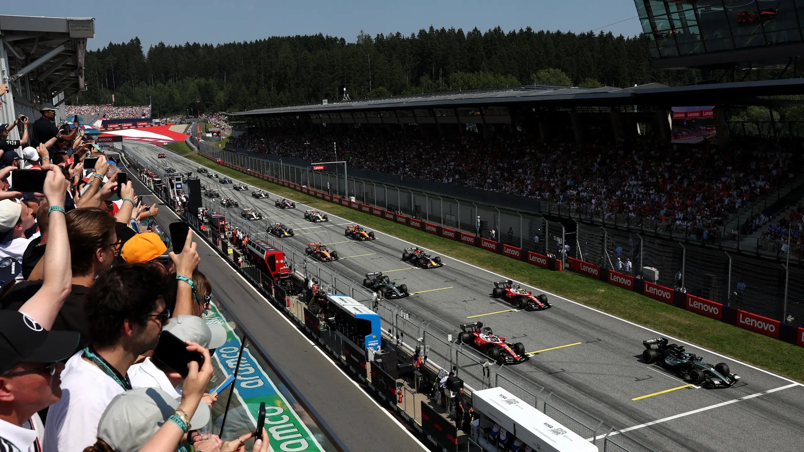 Start of the 2026 Austrian Grand Prix at the Red Bull Ring