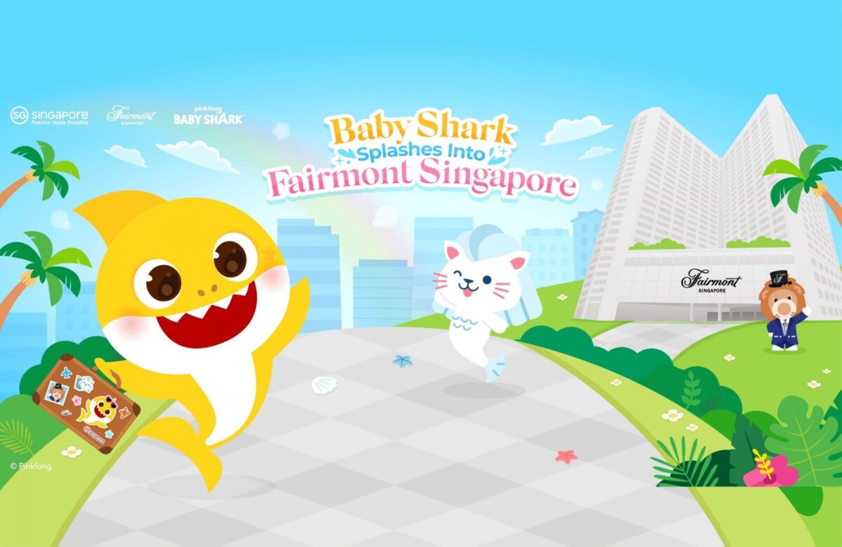 Baby Shark Family Stay themed room at Fairmont Singapore