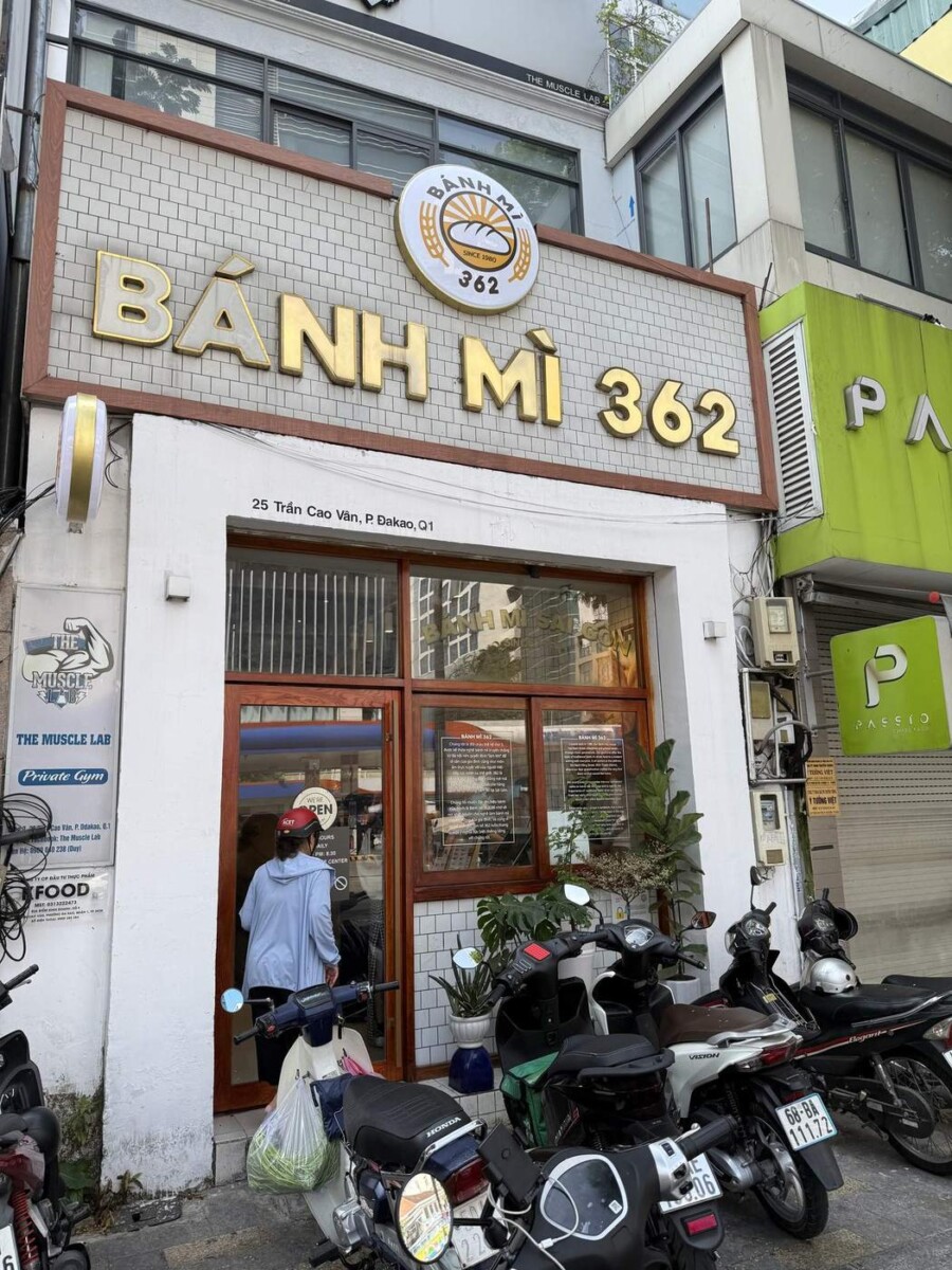 Banh Mi 362 outlet shopfront in Dakao Ward, District 1, Saigon