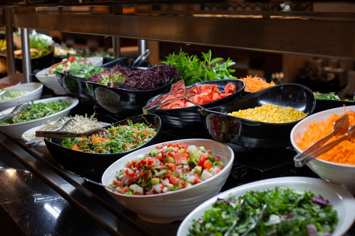 Free-flow Japanese Gourmet Bar salads and sides at Bari Bari Grand