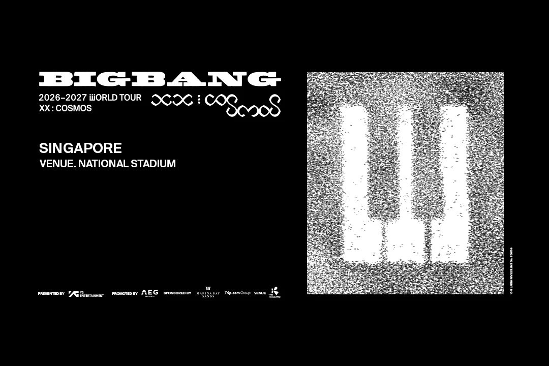 BIGBANG XX: COSMOS world tour key art for the National Stadium Singapore shows