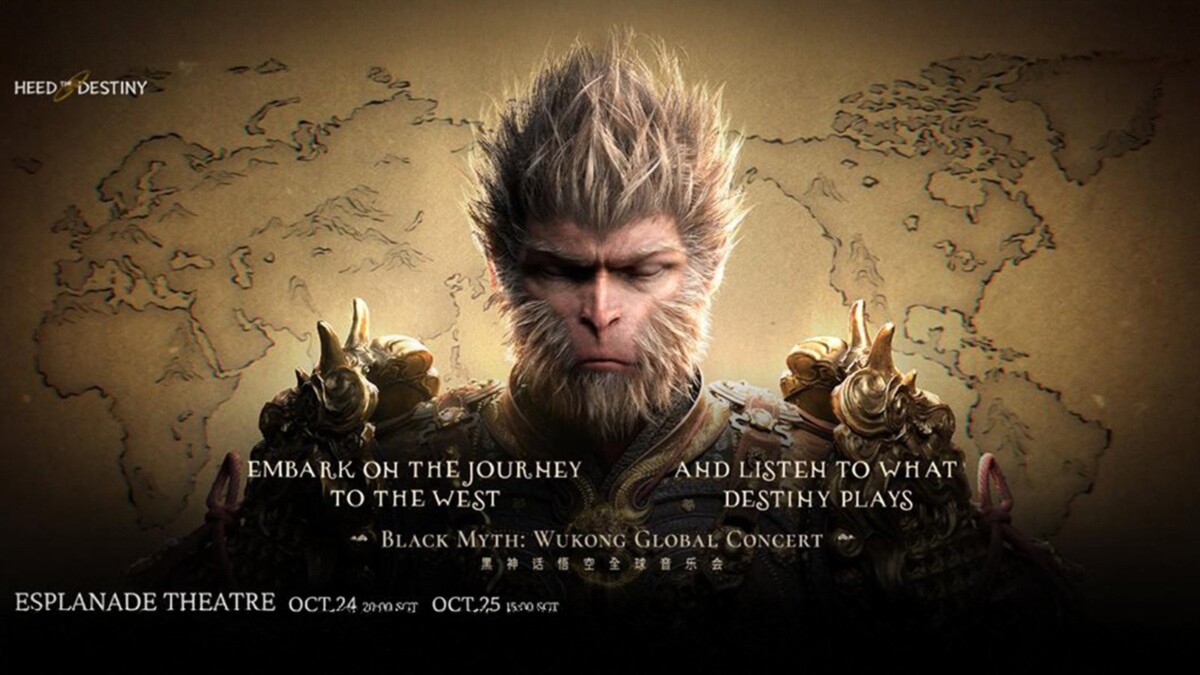 Black Myth Wukong Global Concert key art for Esplanade Theatre on 24 and 25 October