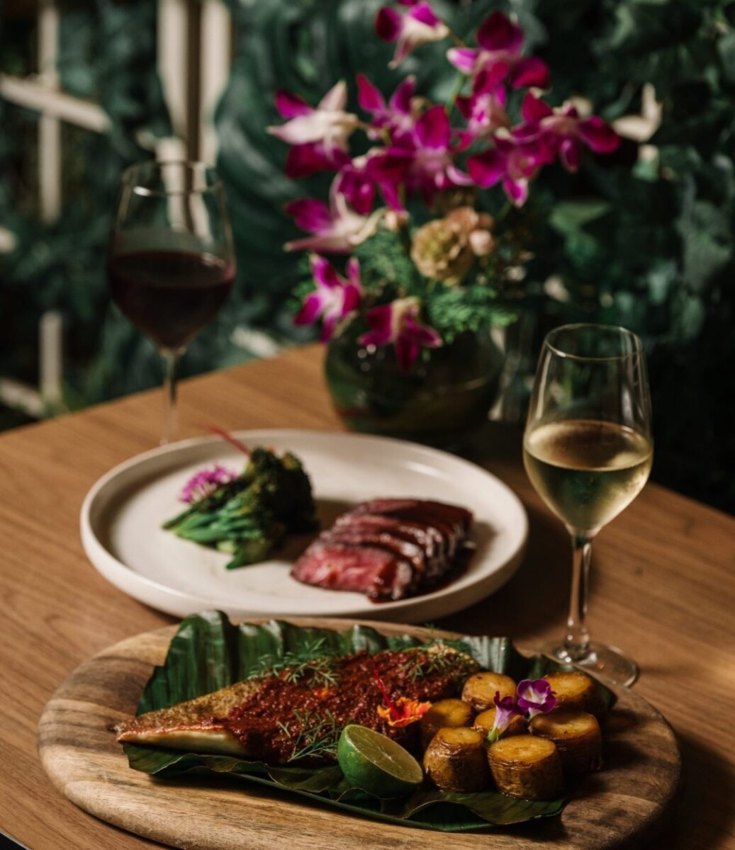 Kelong sambal snapper and wagyu plates at Botanico The Summerhouse