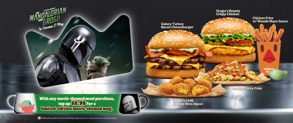 Burger King Star Wars menu Singapore banner