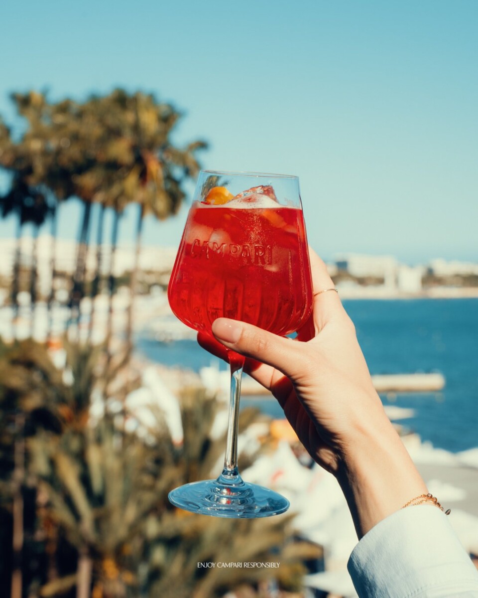 Campari Spritz served in Singapore