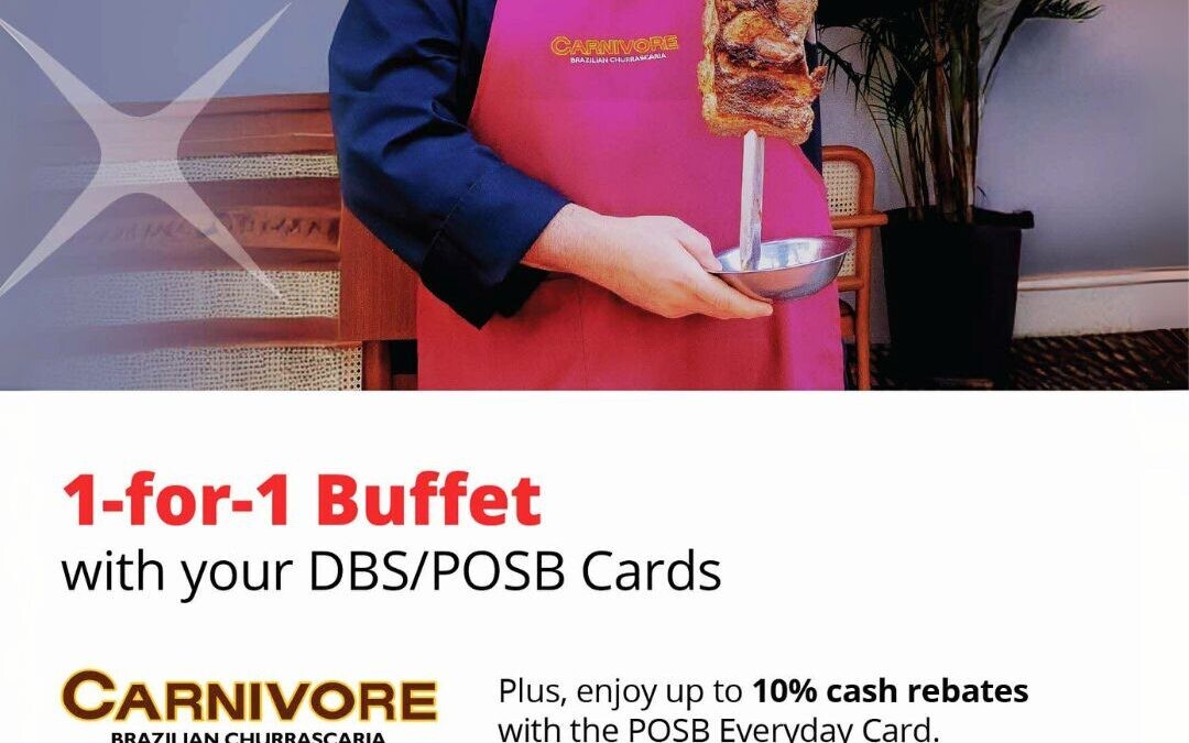 Carnivore 1-for-1 buffet deal for DBS and POSB cardholders