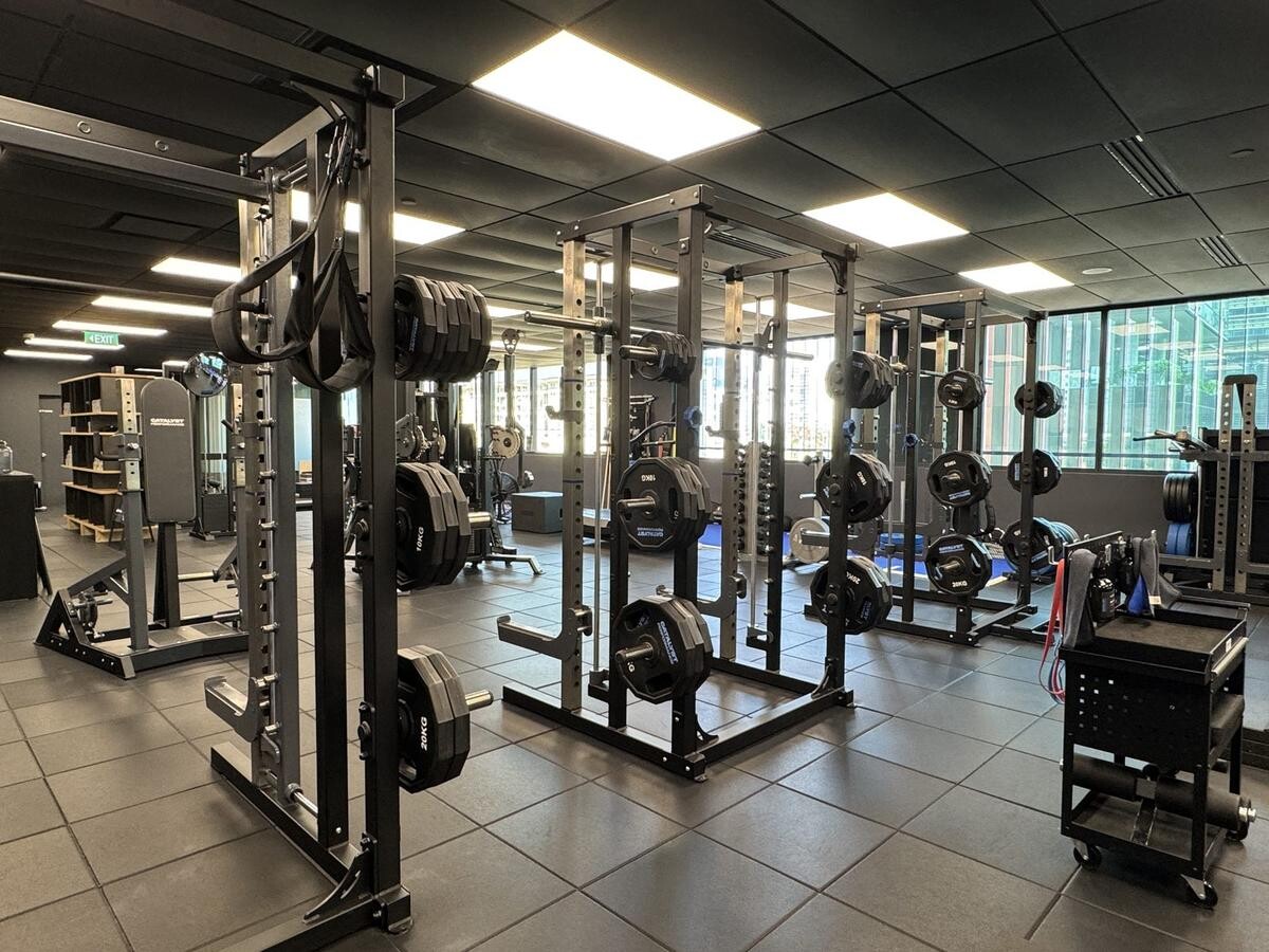 Power racks and barbell stations at Catalyst Performance personal training studio Singapore