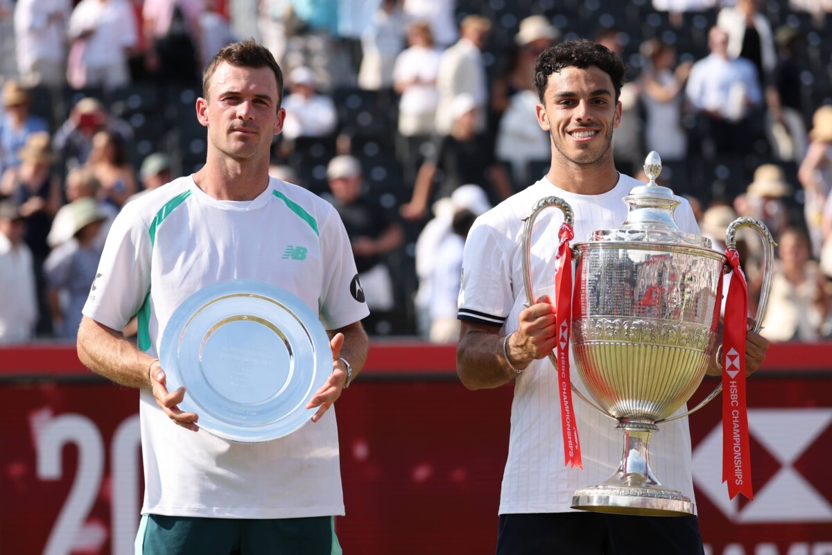 Francisco Cerundolo and Tommy Paul at the HSBC Championships 2026 final Queen's Club