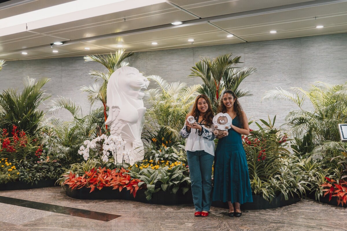 T1 Majulah Merlion display for National Day 2026 at Changi Airport