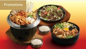 Seoul Garden HOTPOT Korean lunch set with hot pot, bibimbap and hot plate dishes