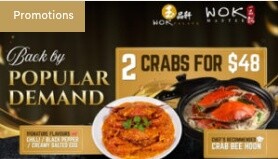 Wok Master poster for two crabs for S$48 with chilli crab and crab bee hoon