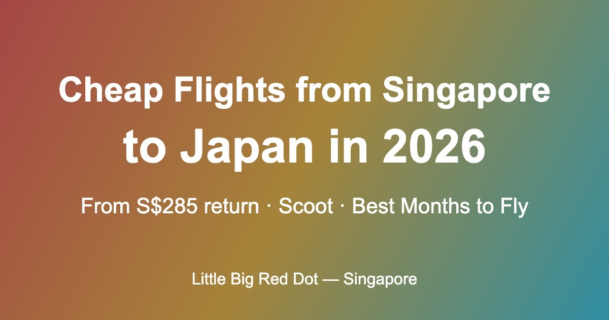 Cheap flights from Singapore to Japan 2026