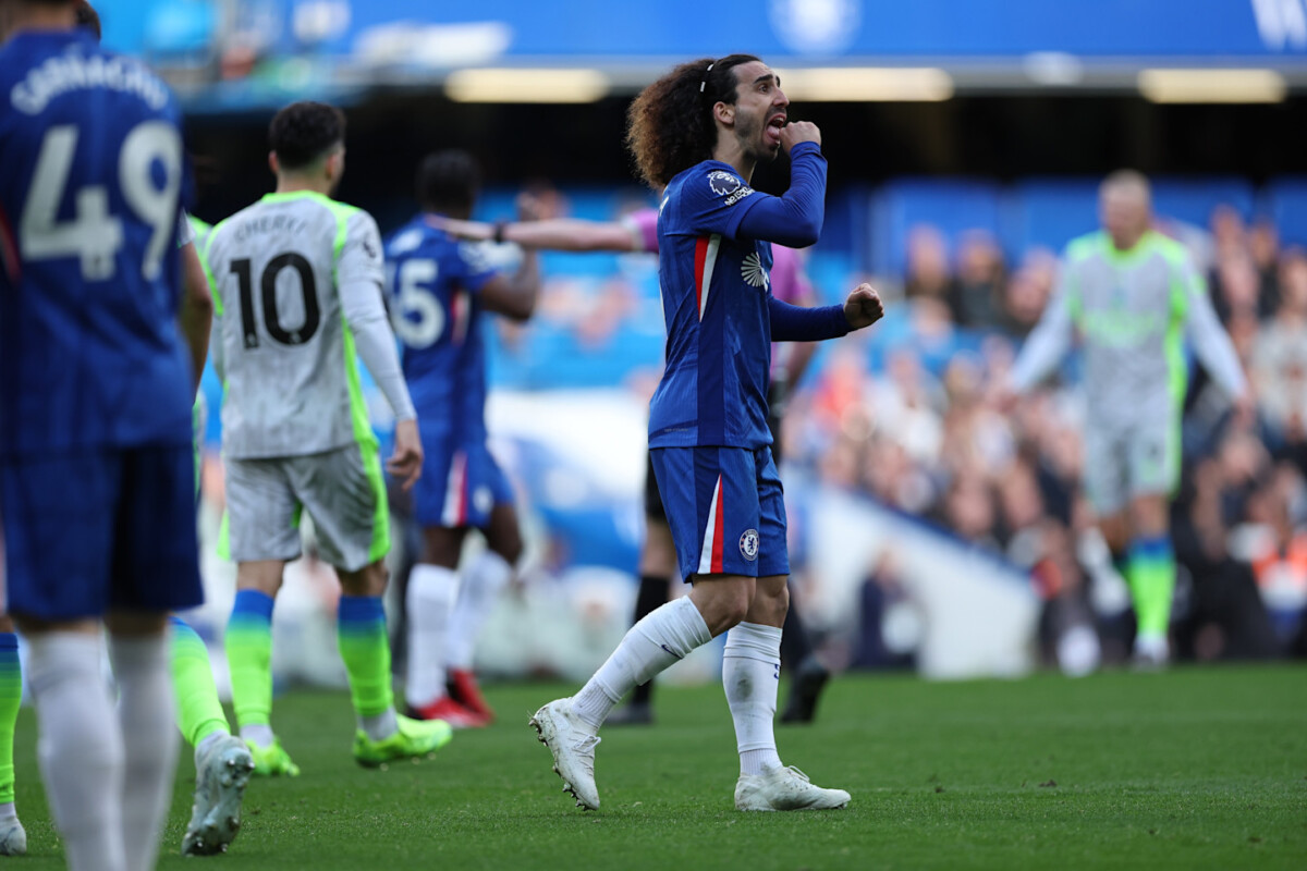 Premier League football on the pitch during EPL matchday action