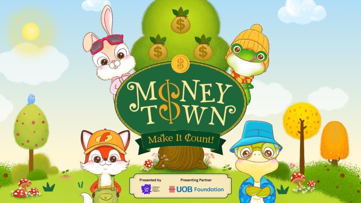 Money Town: Make It Count! key visual with cartoon animals and a money tree