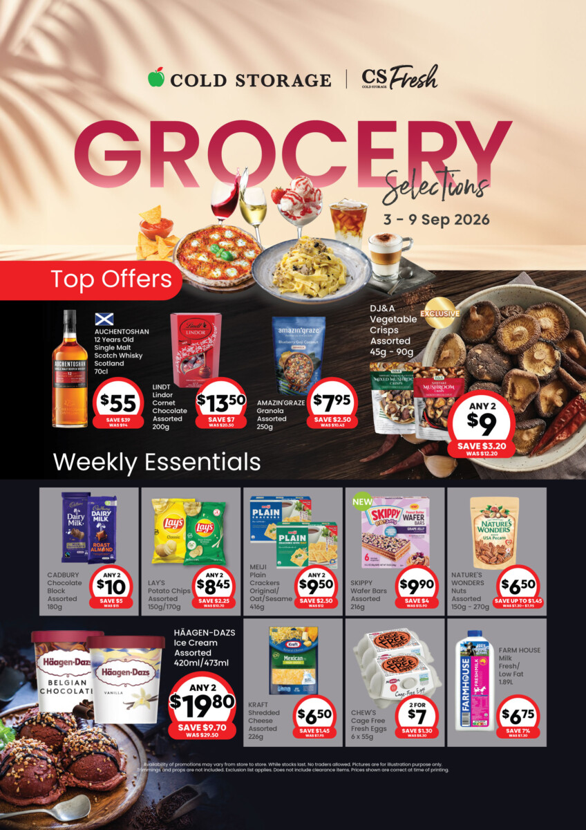 Cold Storage CS Fresh Grocery Selections flyer 3 to 9 September 2026