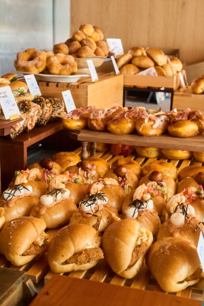 Savoury bakes on the Cloudmills counter at 1 Claymore Drive, takeaway bakery
