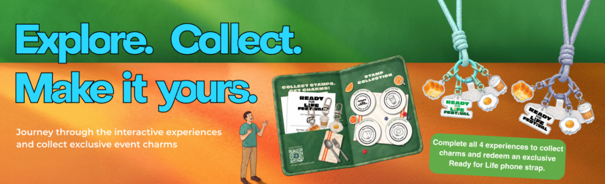 CPF banner showing the Journey Passport, event charms and Ready for Life phone straps