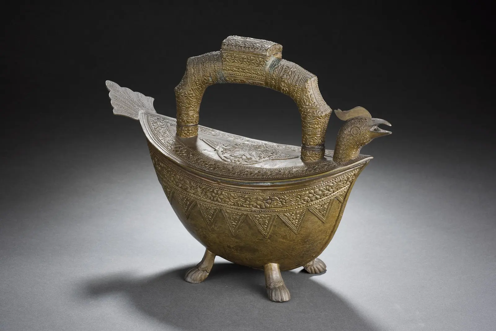 Gold ewer from the Asian Civilisations Museum collection, on display at Crosscurrents at ACM