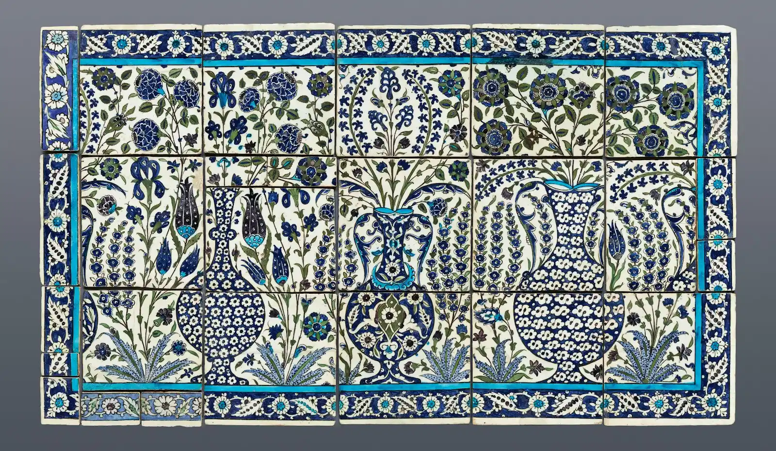 Ottoman tiled panel from the Musée du Louvre Department of Islamic Art
