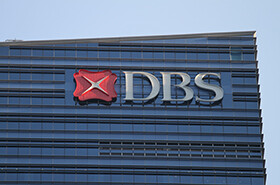 DBS Bank headquarters facade in Singapore after Friday 28 August 2026 close at S$76.15