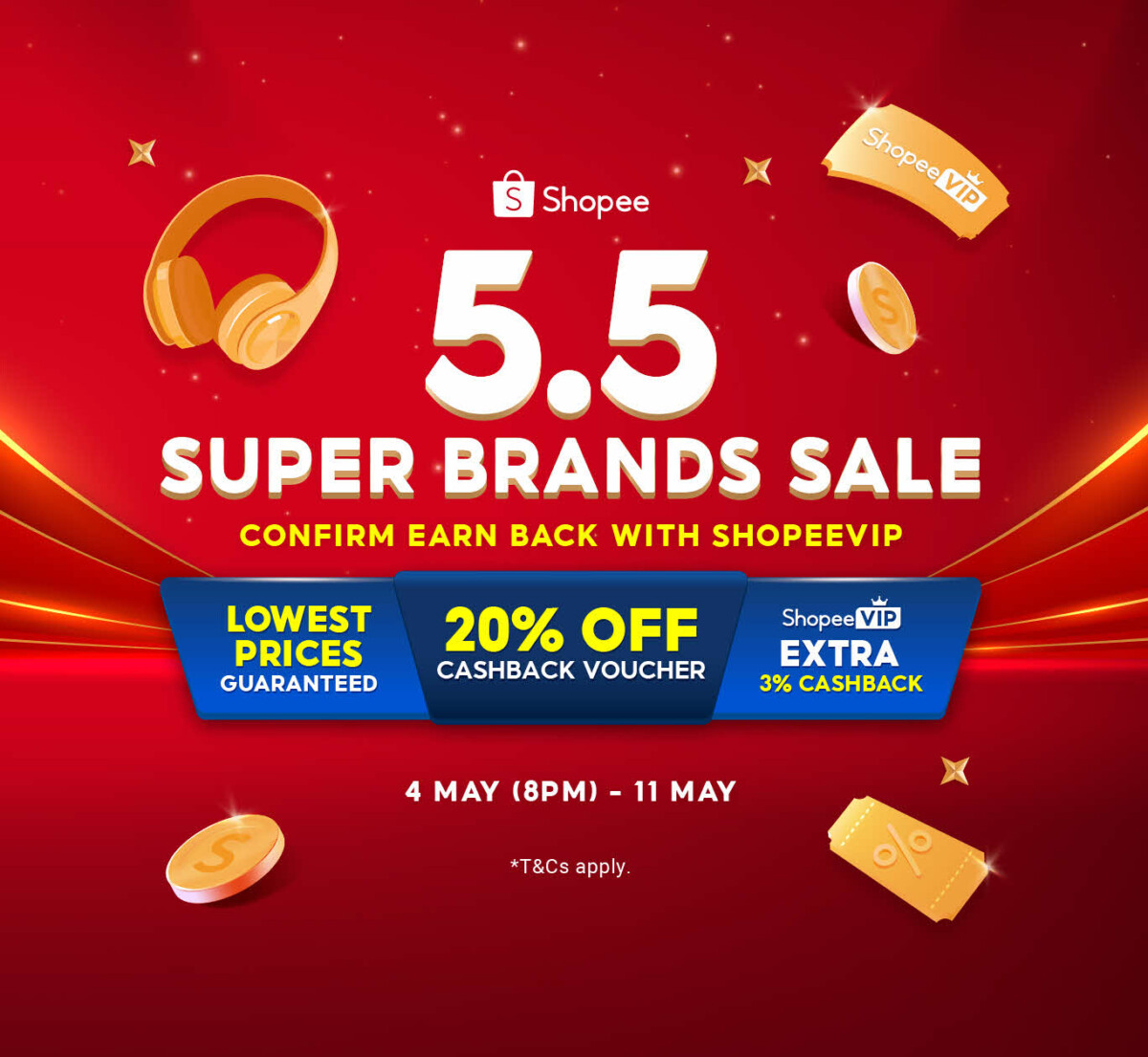 DBS Shopee 5.5 card promotion tile