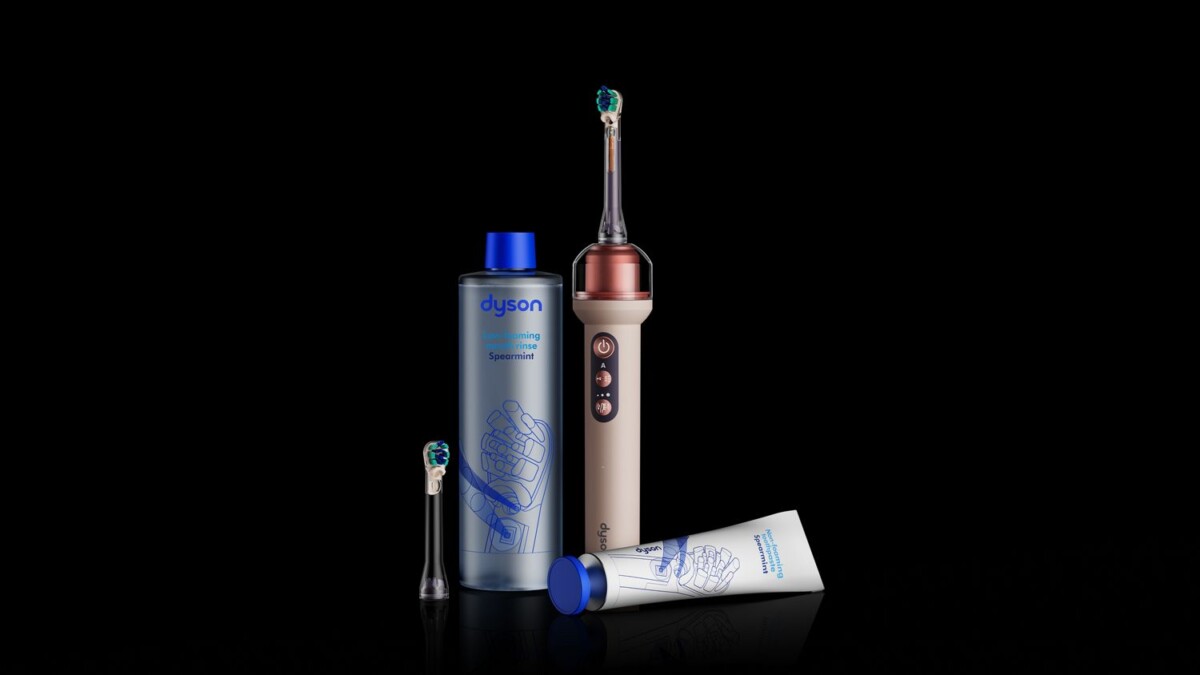 Dyson CameraJet Singapore Ceramic pink kit with Spearmint toothpaste