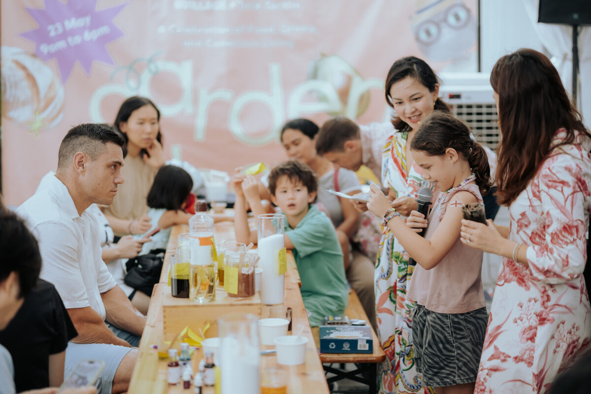 Families at the Eco Farmers Market by Little Farms and Tanglin Mall