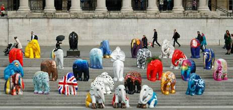 Elephant Parade display at voco Orchard Singapore